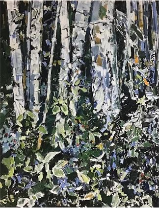 Lorenzo Dupuis painted “Emma Forest” in 1989, while he was attending one of many Emma Lake Artists’ Workshops over the years. PHOTO BY LORENZO DUPUIS /Supplied photo