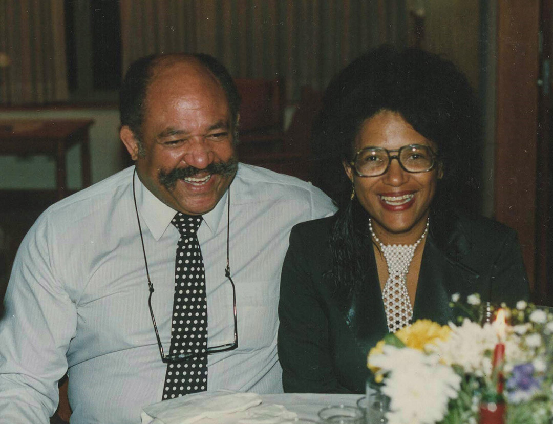 Husband and wife Dr. Norman McDuffie (PhD) and Dr. Helen McDuffie (PhD) at dinner with Brazilian friends and scientific collaborators in 1989. (Photo: Submitted)