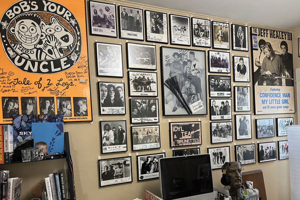 The walls of Kokonas' office at home are covered with memories.