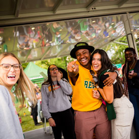 Students in Rally Alley