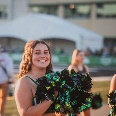 Cheerleader at Homecoming game